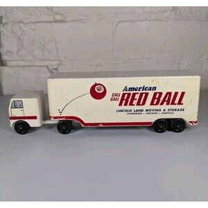 VTG Semi American Red Ball Moving Storage Ralstoy Truck & Trailer Diecast Metal